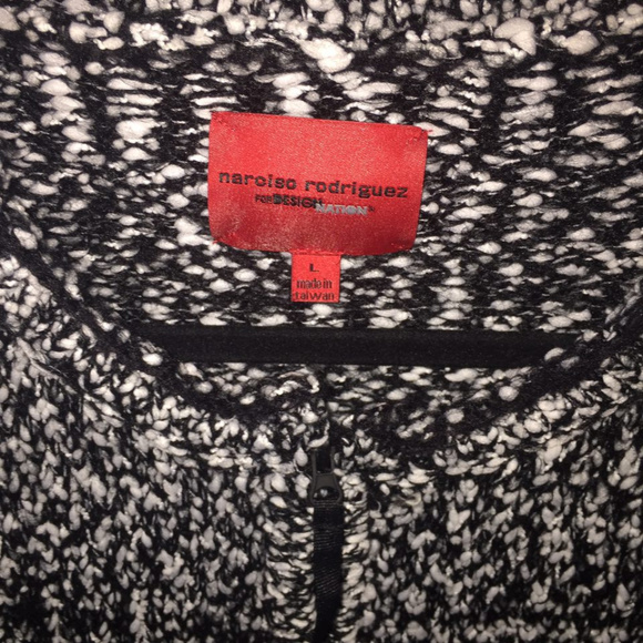 Narciso Rodriguez B&W Knit Zipfront Cardigan - Picture 2 of 3